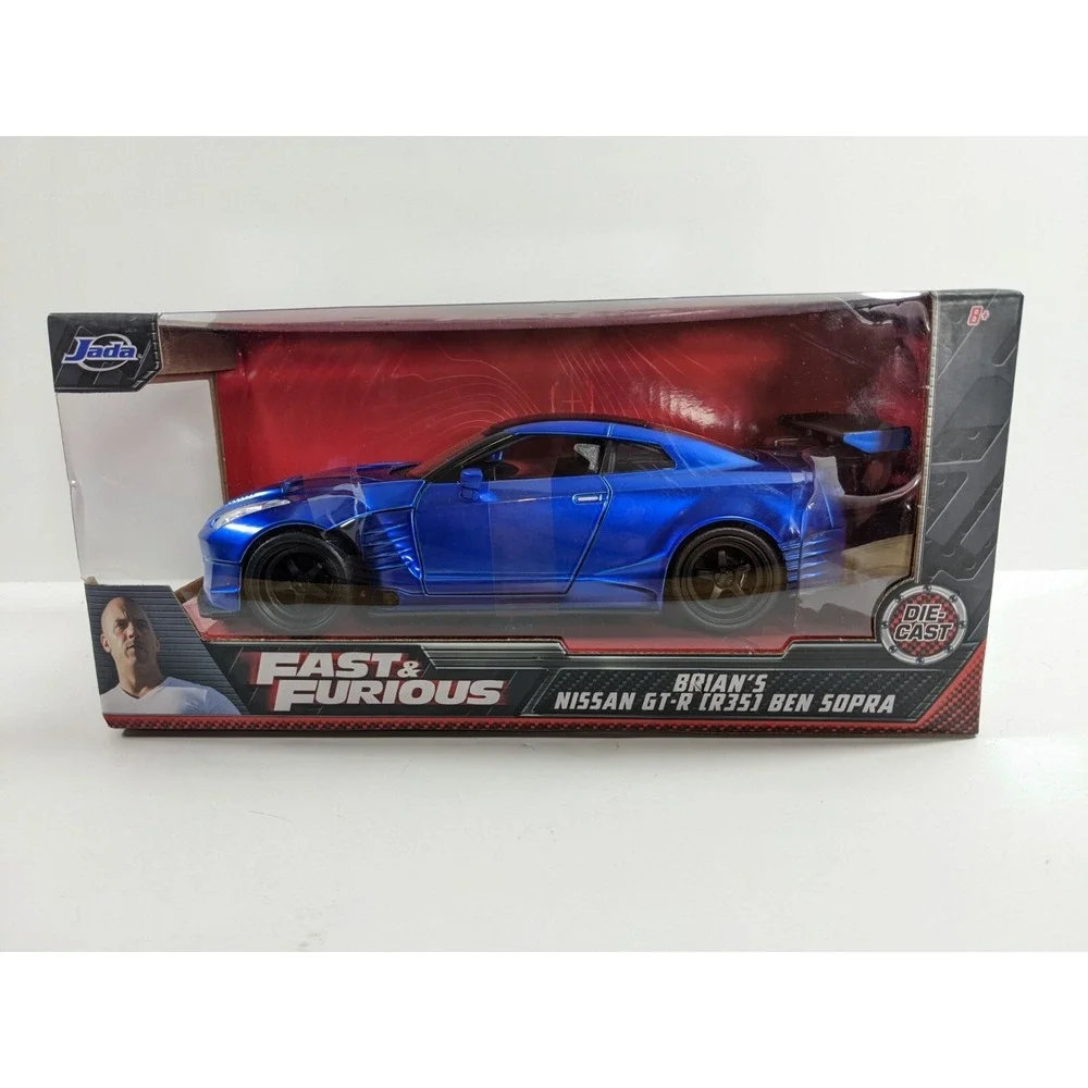JADA‎ Fast and Furious 9 Brian's Nissan GT-R R35 Ben Sopra Blue Diecast Car 1/32